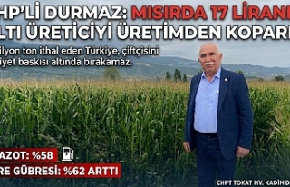 CHP’Lİ DURMAZ: “MISIRDA 17 LİRANIN ALTI ÜRETİCİYİ...