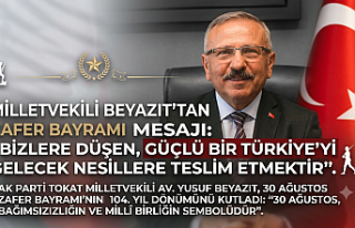 Tokat Milletvekili Yusuf Beyazıt’tan 30 Ağustos...